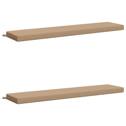 2-Piece Bench Cushions SOEST 2 pcs 100% Polyester Sand