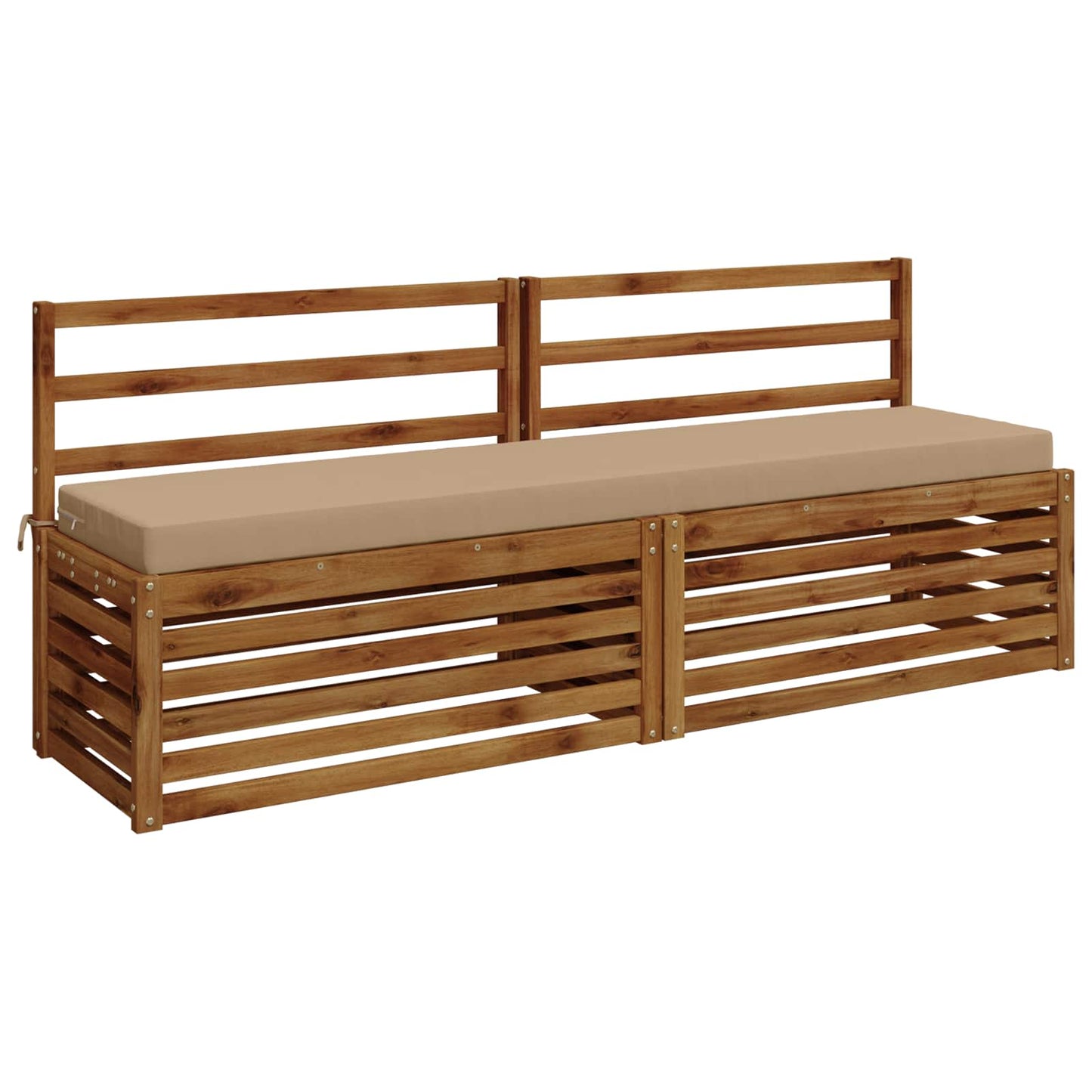 2-Piece Bench Cushions SOEST 2 pcs 100% Polyester Sand