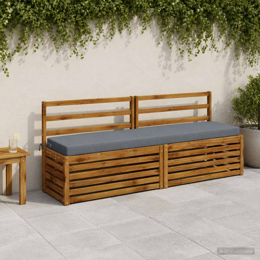 Bench Cushion SOEST 100% Polyester Blue 180 x 40 x 8 cm