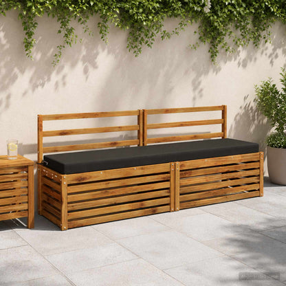 2-Piece Bench Cushions SOEST 2 pcs 100% Polyester Black
