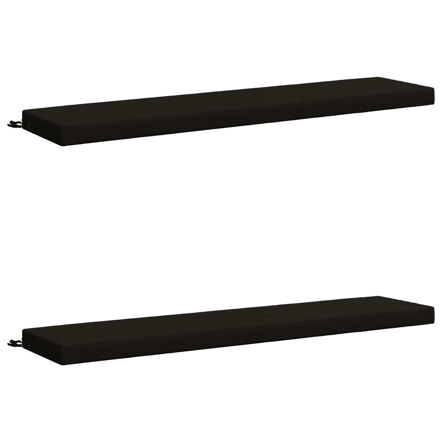 2-Piece Bench Cushions SOEST 2 pcs 100% Polyester Black