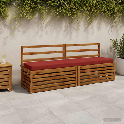 2-Piece Bench Cushions SOEST 2 pcs 100% Polyester Red