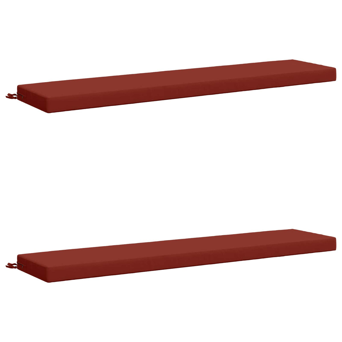 2-Piece Bench Cushions SOEST 2 pcs 100% Polyester Red