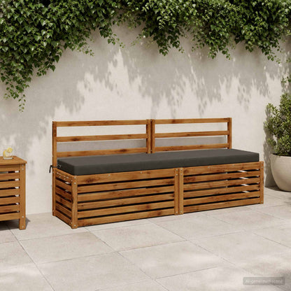 2-Piece Bench Cushions SOEST 2 pcs 100% Polyester Anthracite