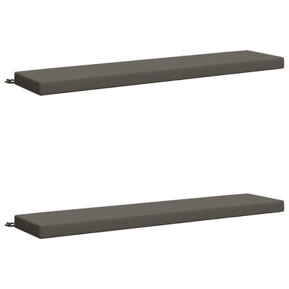 2-Piece Bench Cushions SOEST 2 pcs 100% Polyester Grey
