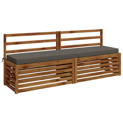2-Piece Bench Cushions SOEST 2 pcs 100% Polyester Grey