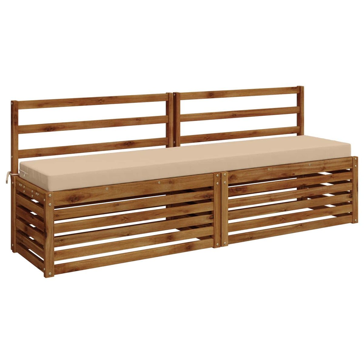 Bench Cushion SOEST 100% Polyester Cream 170 x 40 x 8 cm