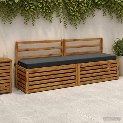 Bench Cushion SOEST 100% Polyester Anthracite 180 x 40 x 8 cm