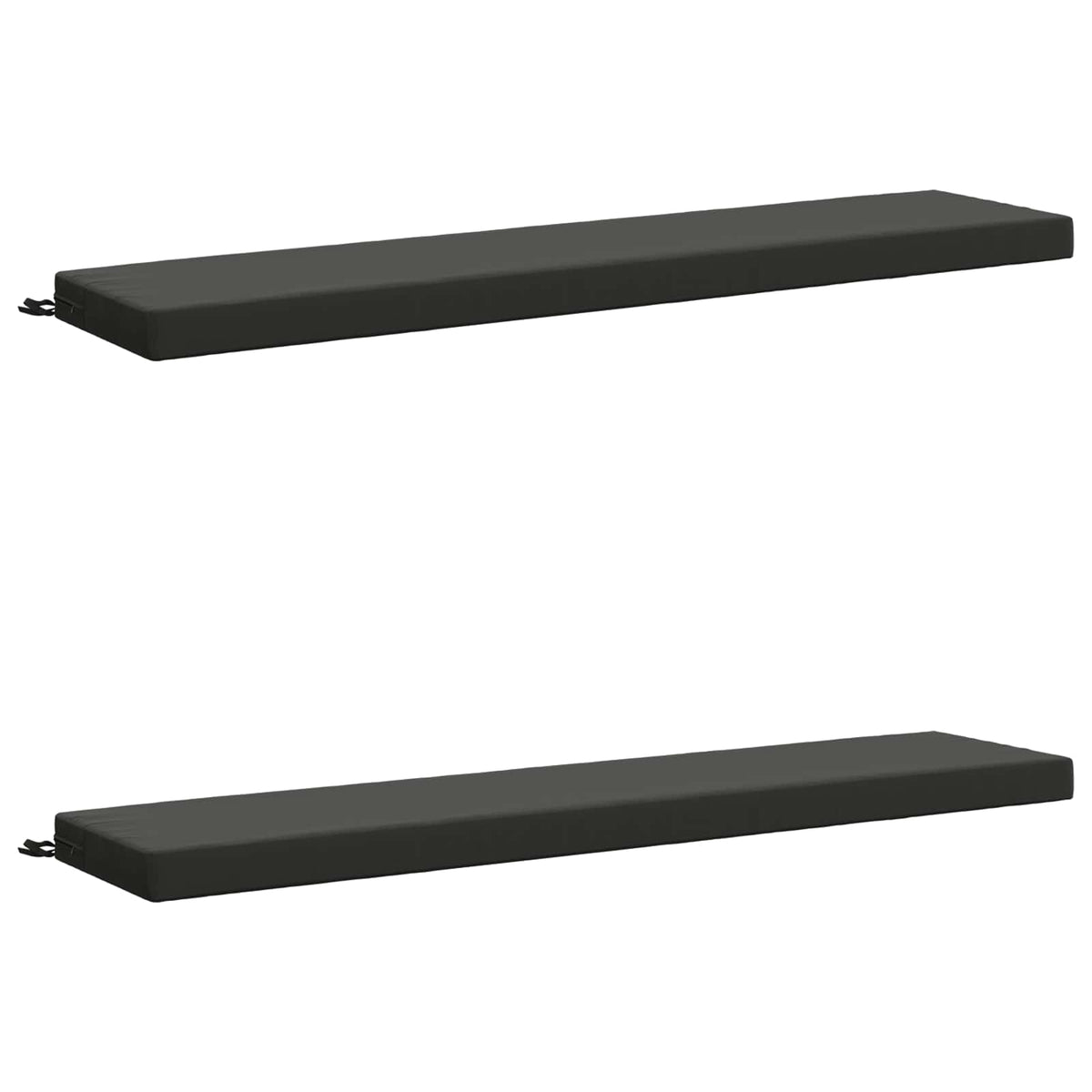 2-Piece Bench Cushions SOEST 2 pcs 100% Polyester Anthracite