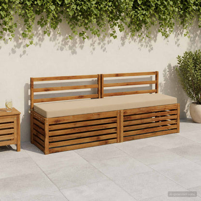 Bench Cushion SOEST 100% Polyester Beige 180 x 40 x 8 cm