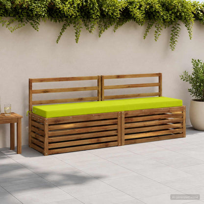 2-Piece Bench Cushions SOEST 2 pcs 100% Polyester Bright Green