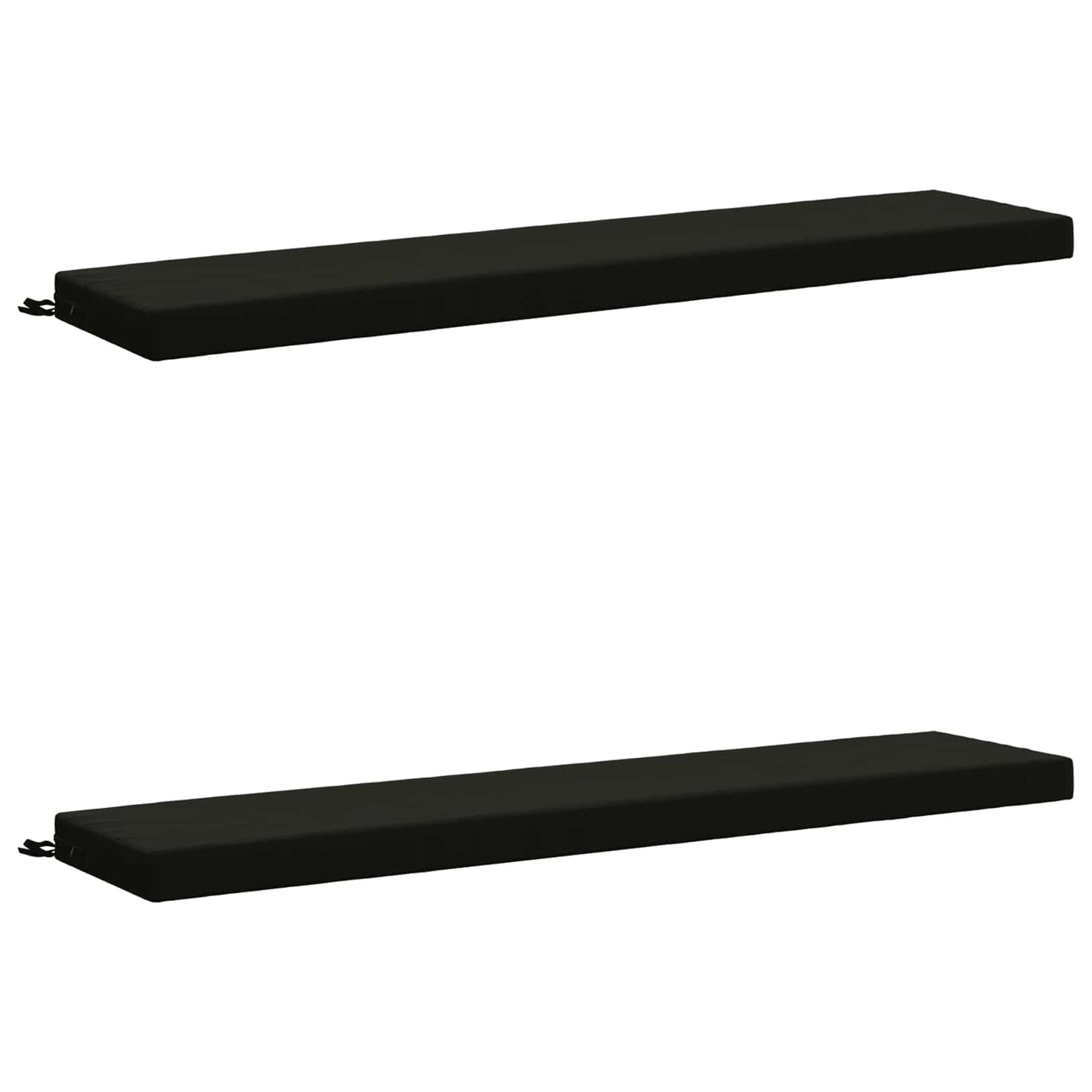 2-Piece Bench Cushions SOEST 2 pcs 100% Polyester Black