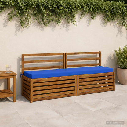 2-Piece Bench Cushions SOEST 2 pcs 100% Polyester Royal Blue