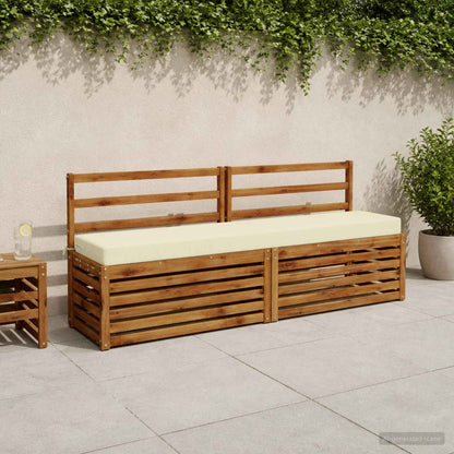 2-Piece Bench Cushions SOEST 2 pcs 100% Polyester Cream