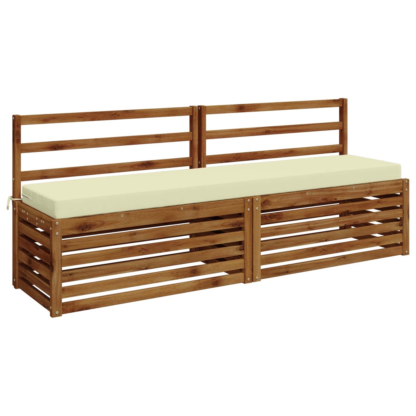 Bench Cushion SOEST 100% Polyester Cream 170 x 40 x 8 cm
