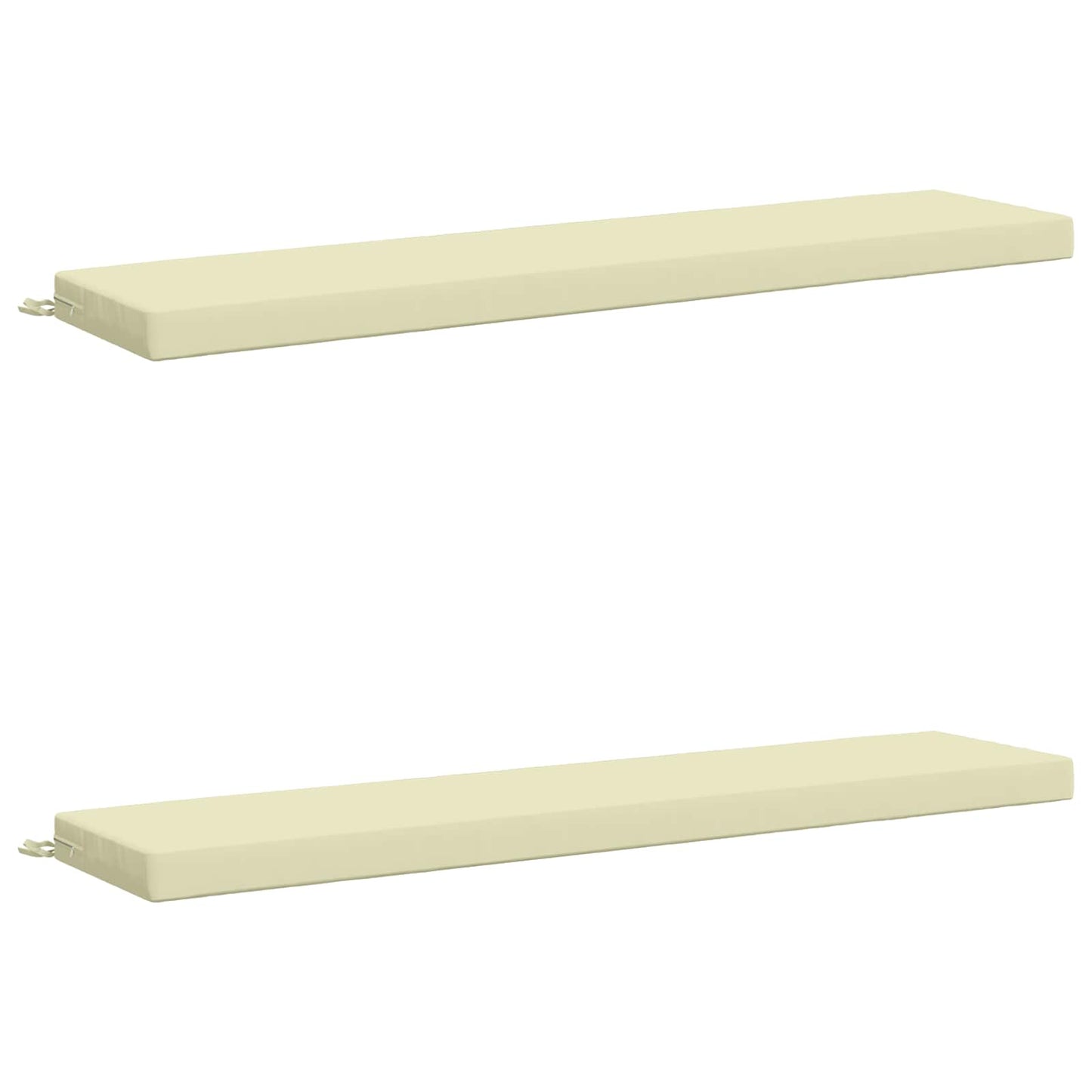 2-Piece Bench Cushions SOEST 2 pcs 100% Polyester Cream