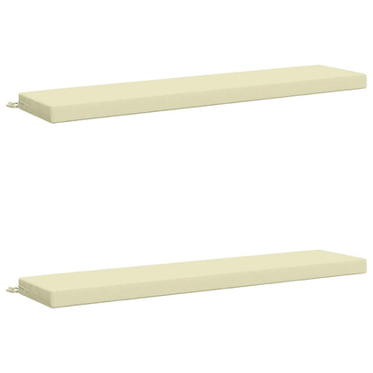 2-Piece Bench Cushions SOEST 2 pcs 100% Polyester Cream