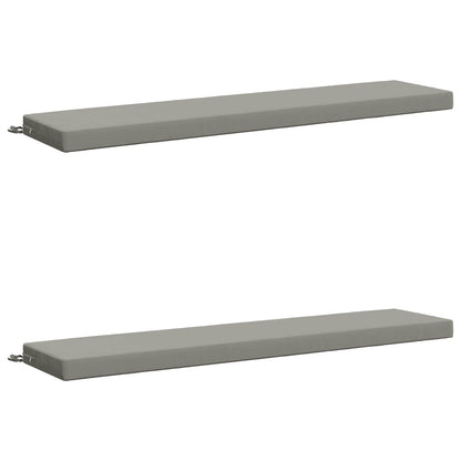 2-Piece Bench Cushions SOEST 2 pcs 100% Polyester Grey