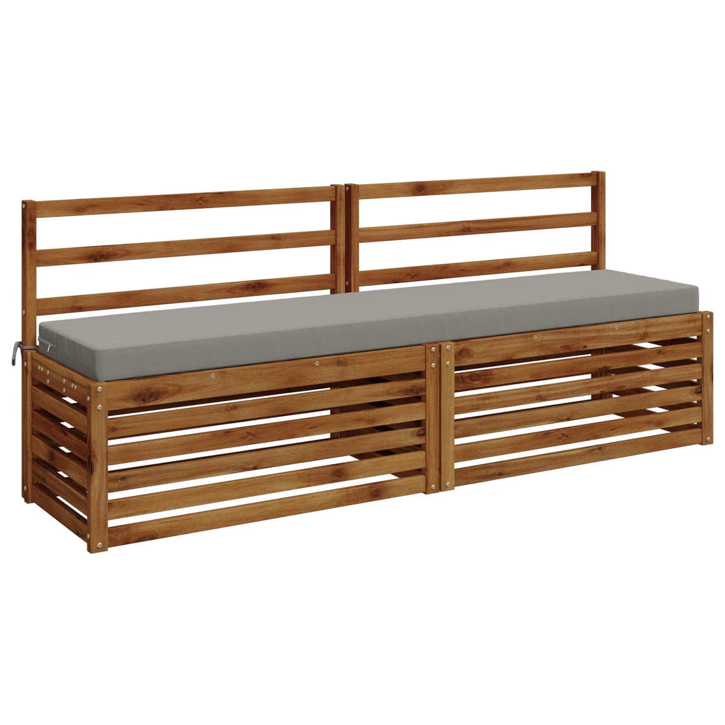 2-Piece Bench Cushions SOEST 2 pcs 100% Polyester Grey