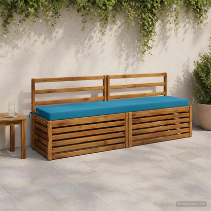 2-Piece Bench Cushions SOEST 2 pcs 100% Polyester Light Blue