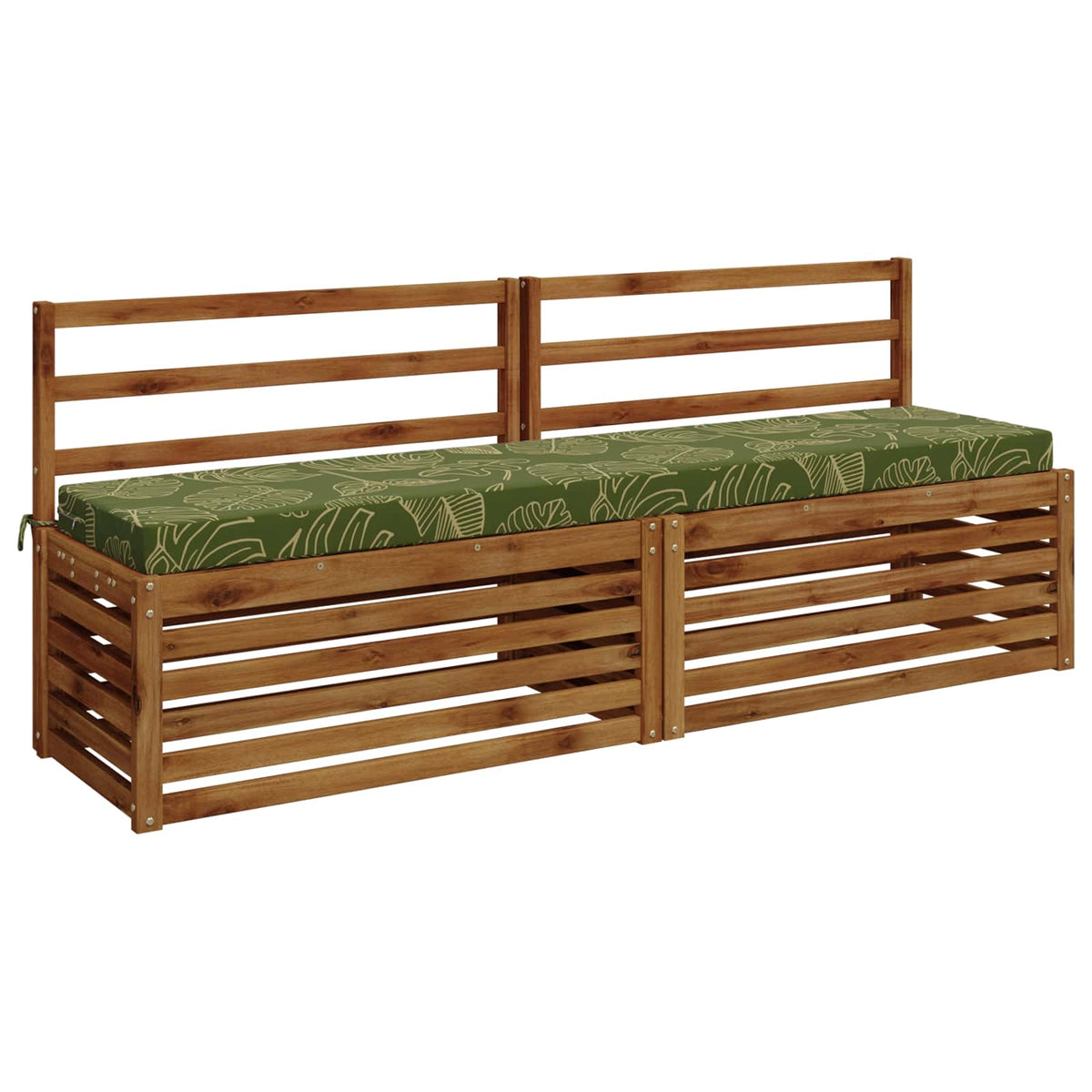 2-Piece Bench Cushions SOEST 2 pcs 100% Polyester Leaf Design