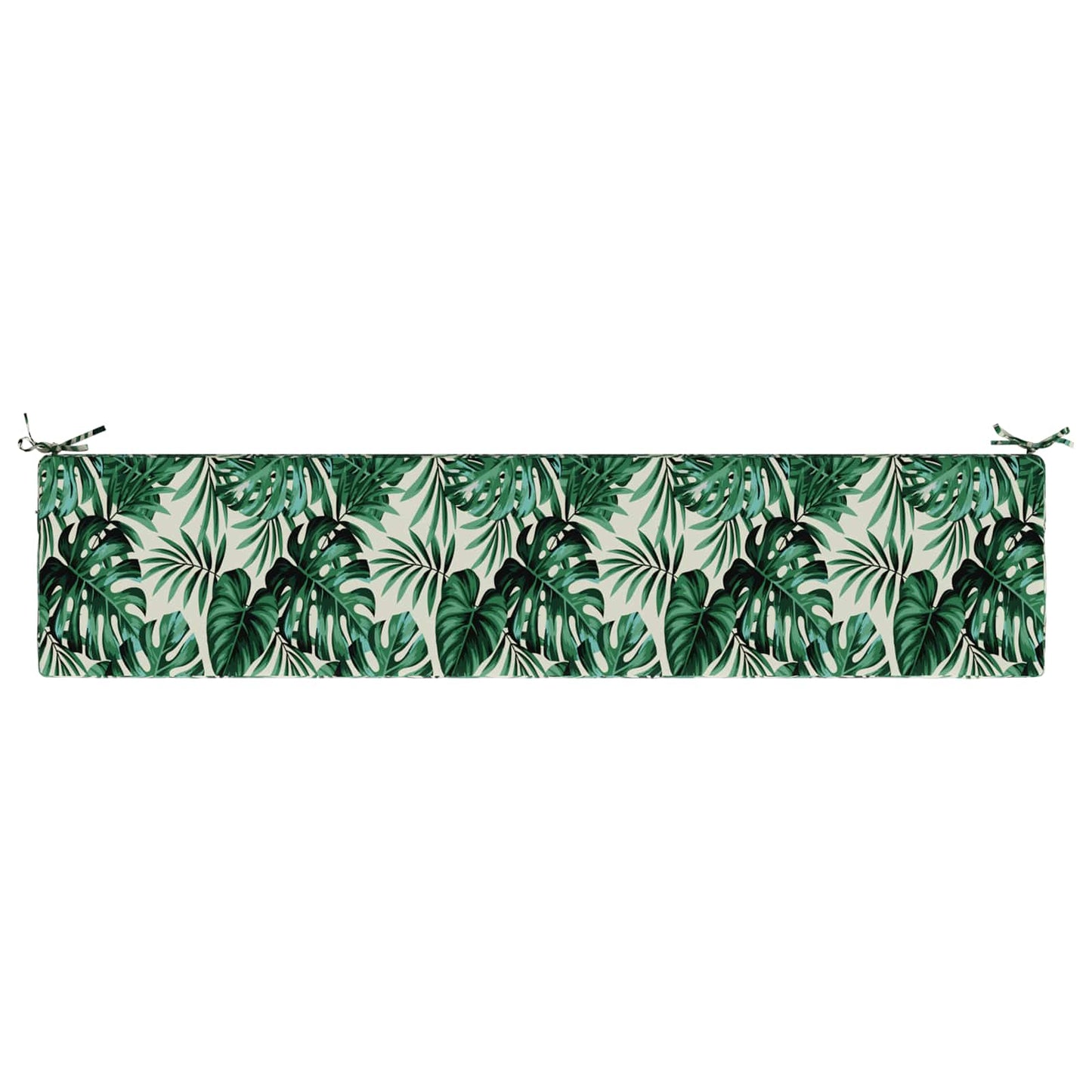 2-Piece Bench Cushions SOEST 2 pcs 100% Polyester Leaf Pattern