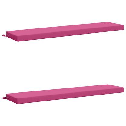 2-Piece Bench Cushions SOEST 2 pcs 100% Polyester Pink