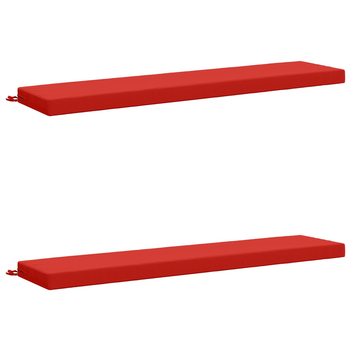 2-Piece Bench Cushions SOEST 2 pcs 100% Polyester Red