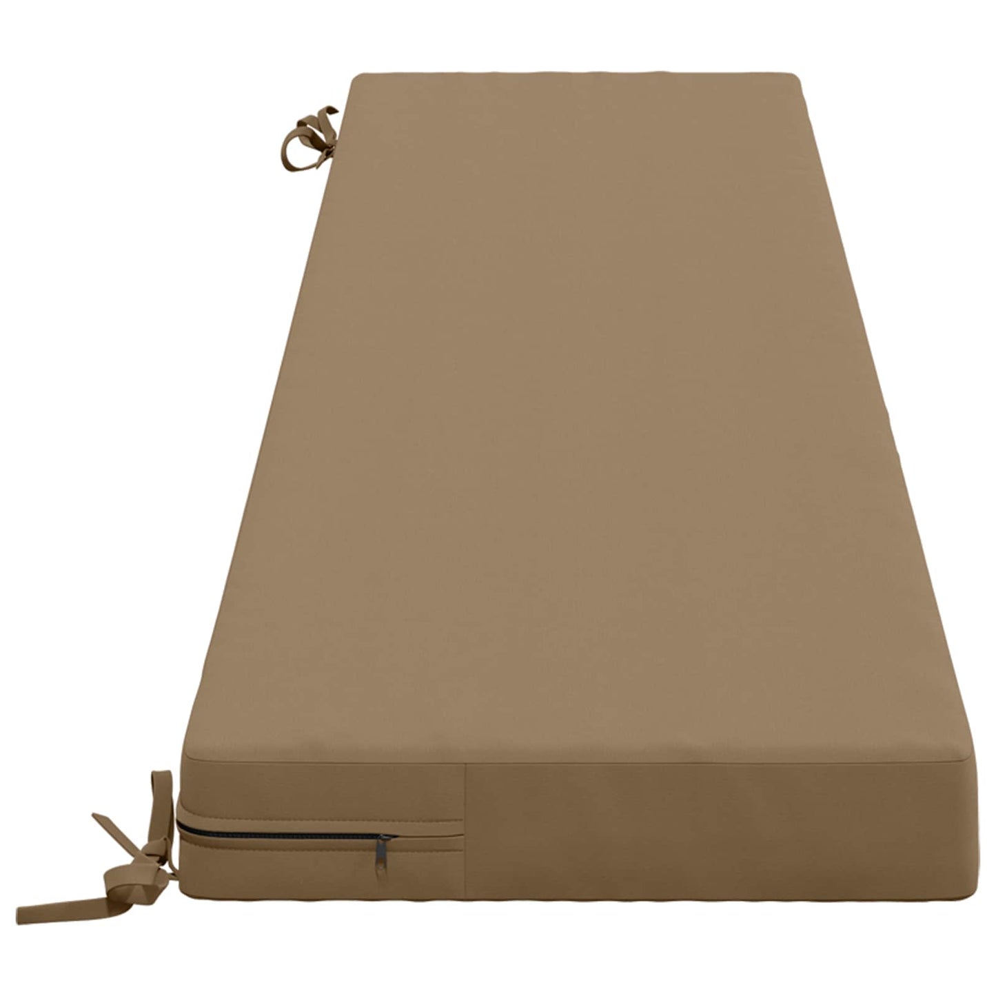2-Piece Bench Cushions SOEST 2 pcs 100% Polyester Taupe