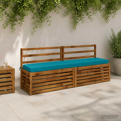 Bench Cushion SOEST 100% Polyester Turquoise 170 x 40 x 8 cm