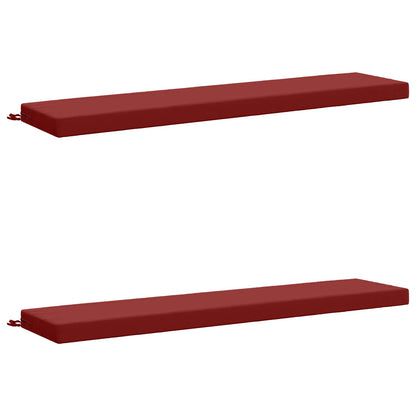 2-Piece Bench Cushions SOEST 2 pcs 100% Polyester Wine Red