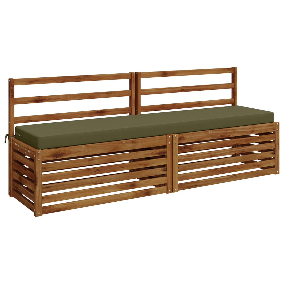 Bench Cushion SOEST 100% Polyester Olive Green 180 x 40 x 8 cm