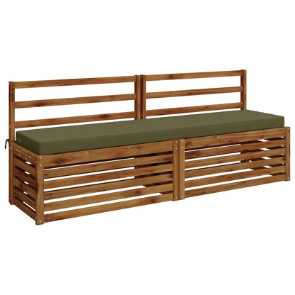 2-Piece Bench Cushions SOEST 2 pcs 100% Polyester Olive Green