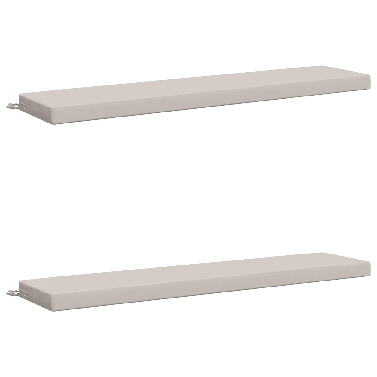 2-Piece Bench Cushions SOEST 2 pcs 100% Polyester White