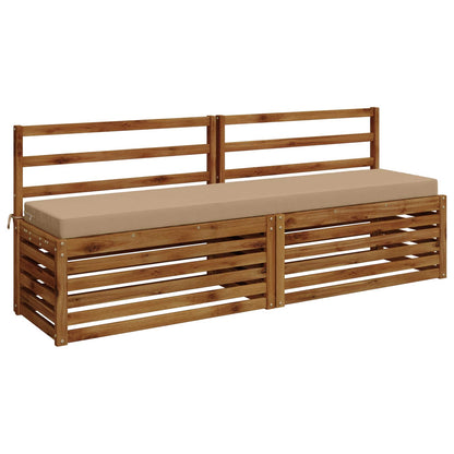 2-Piece Bench Cushions SOEST 2 pcs 100% Polyester Sand