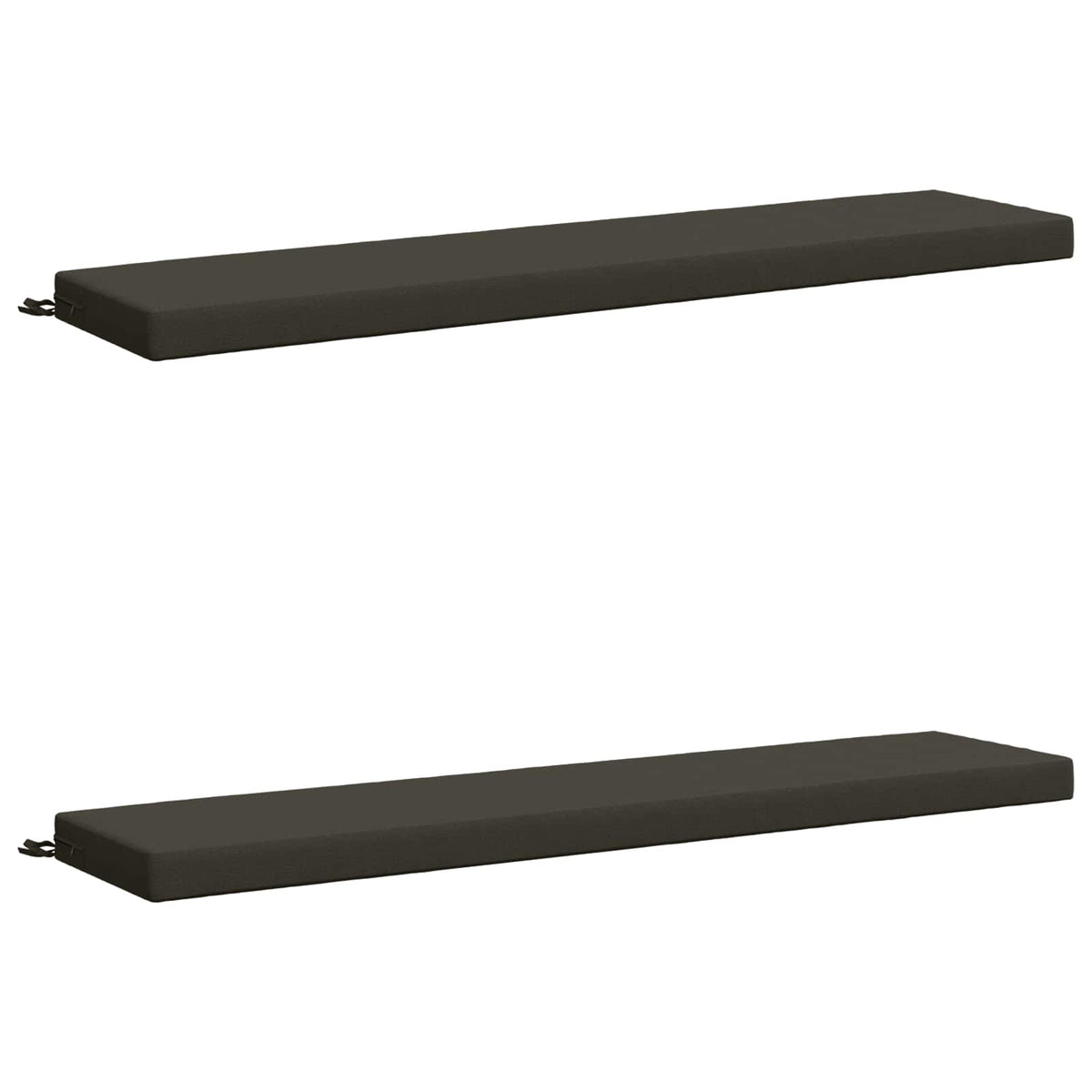 2-Piece Bench Cushions SOEST 2 pcs 100% Polyester Anthracite