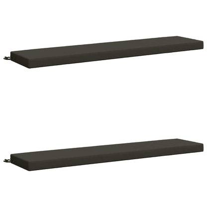 2-Piece Bench Cushions SOEST 2 pcs 100% Polyester Anthracite