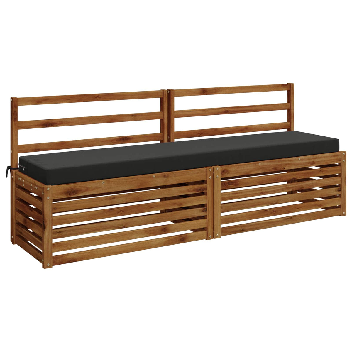 Bench Cushion SOEST 100% Polyester Anthracite 180 x 40 x 8 cm