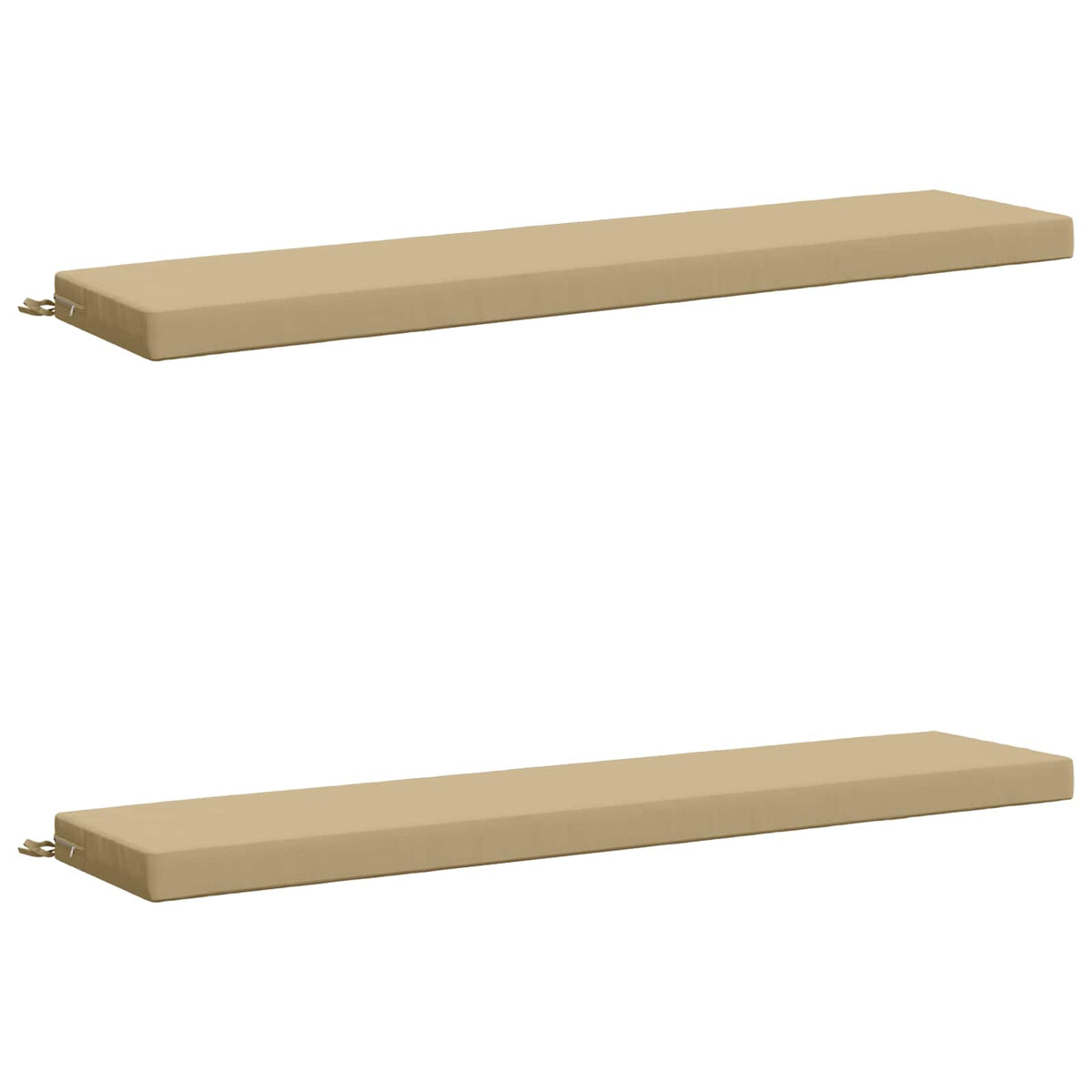 2-Piece Bench Cushions SOEST 2 pcs 100% Polyester Beige
