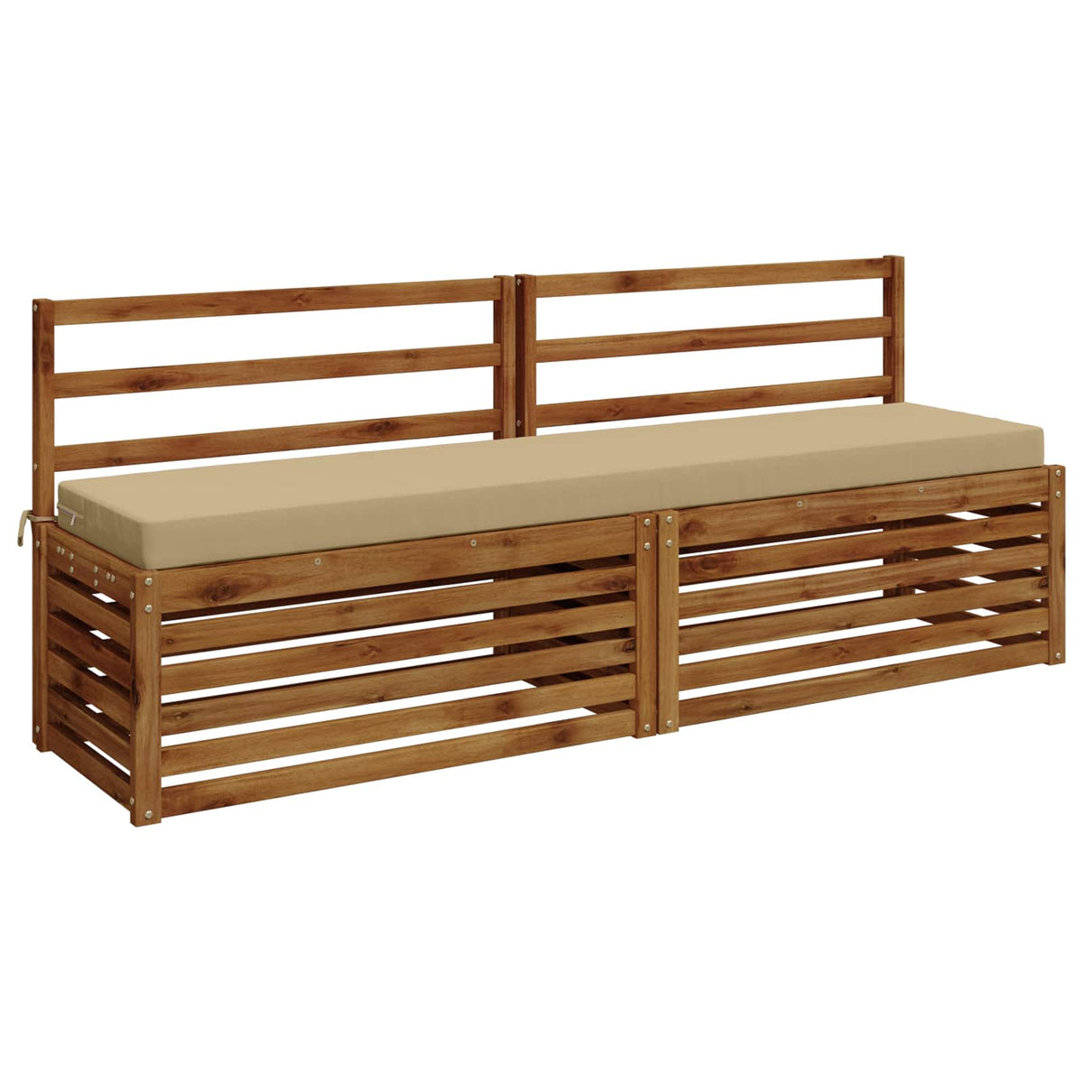 2-Piece Bench Cushions SOEST 2 pcs 100% Polyester Beige