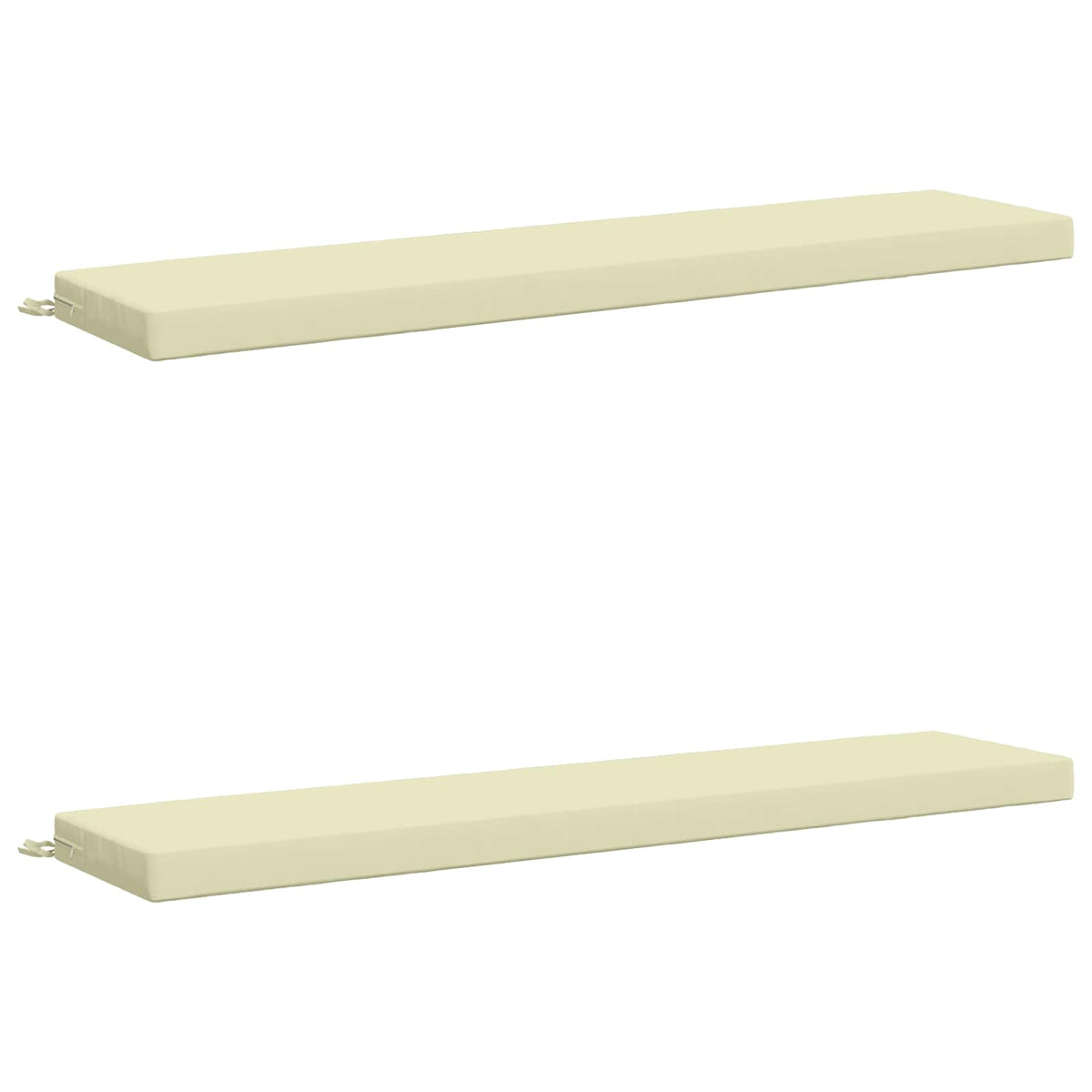 2-Piece Bench Cushions SOEST 2 pcs 100% Polyester Cream