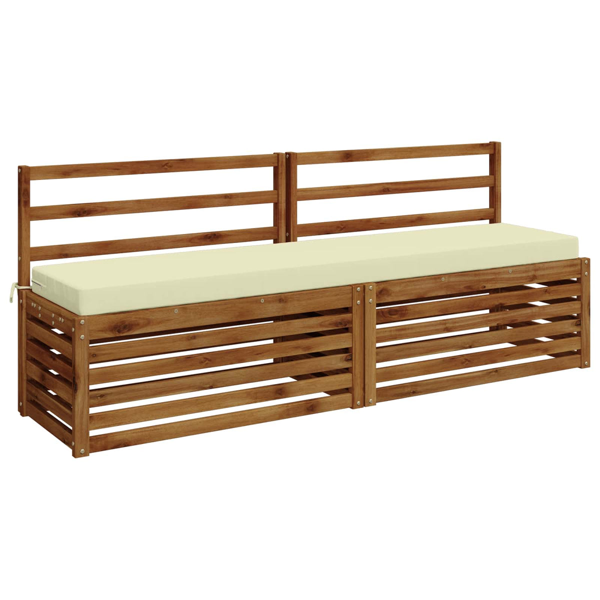2-Piece Bench Cushions SOEST 2 pcs 100% Polyester Cream