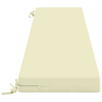2-Piece Bench Cushions SOEST 2 pcs 100% Polyester Cream