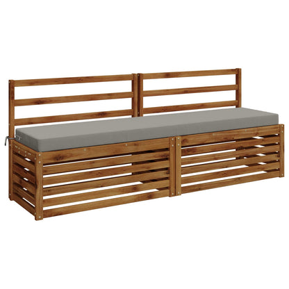 2-Piece Bench Cushions SOEST 2 pcs 100% Polyester Grey