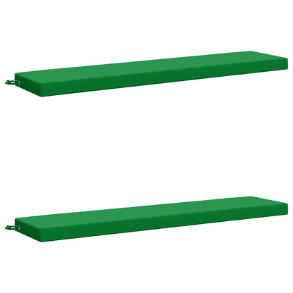 2-Piece Bench Cushions SOEST 2 pcs 100% Polyester Green