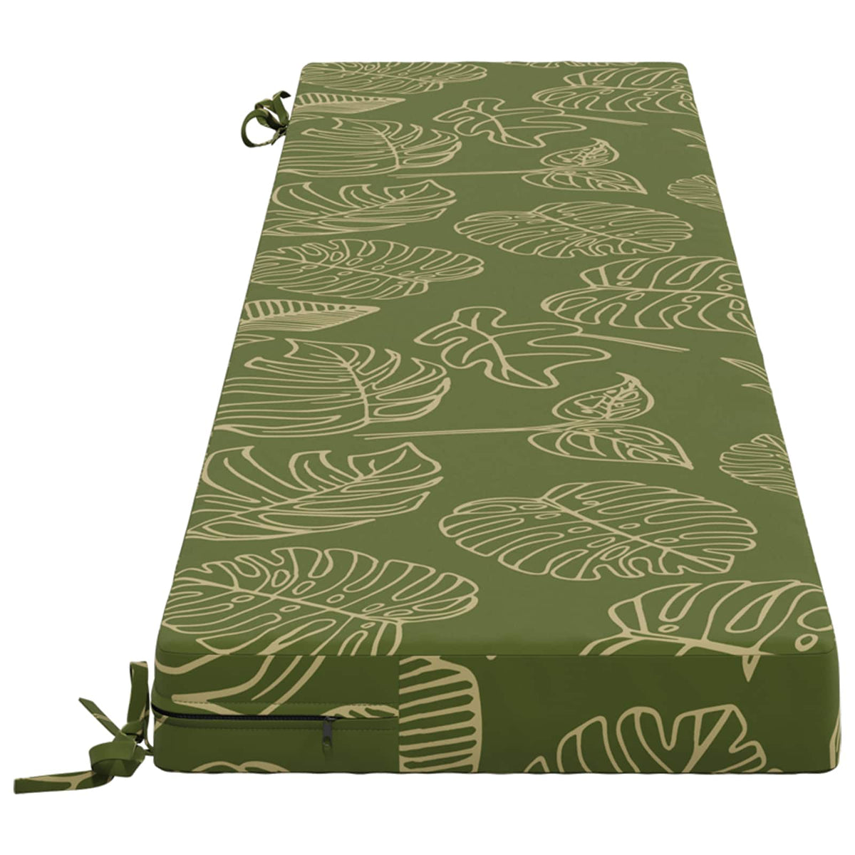 Bench Cushion SOEST 100% Polyester Leaf Design 180 x 40 x 8 cm