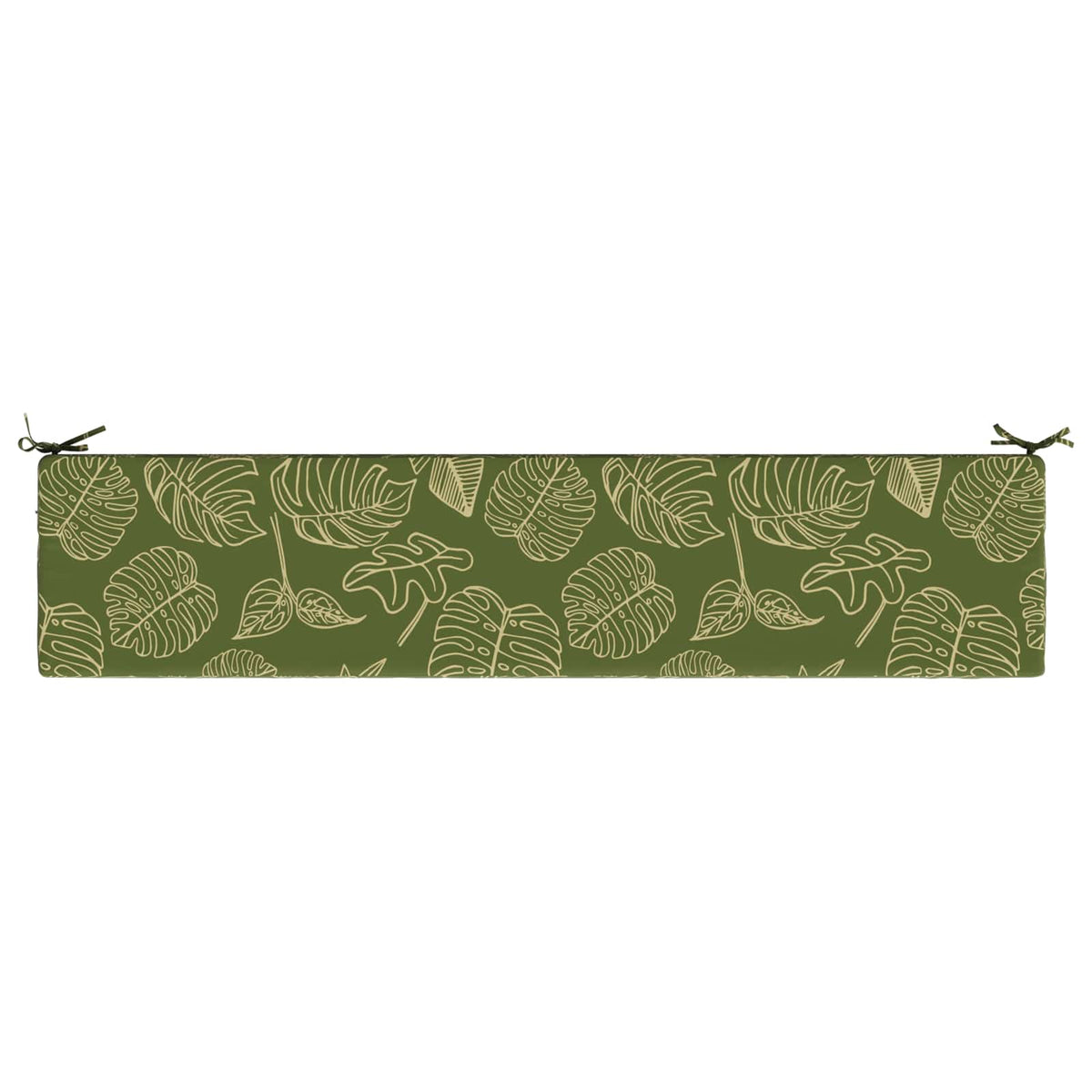 Bench Cushion SOEST 100% Polyester Leaf Design 180 x 40 x 8 cm