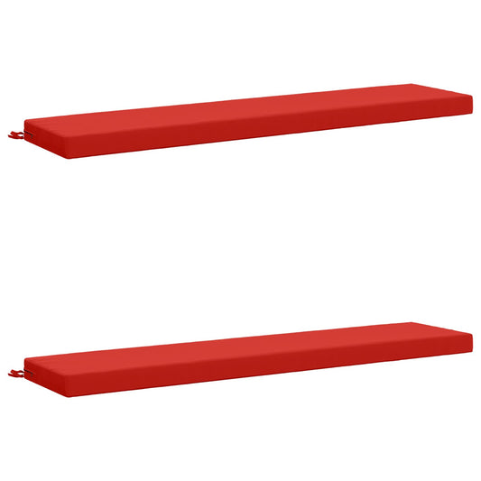 2-Piece Bench Cushions SOEST 2 pcs 100% Polyester Red