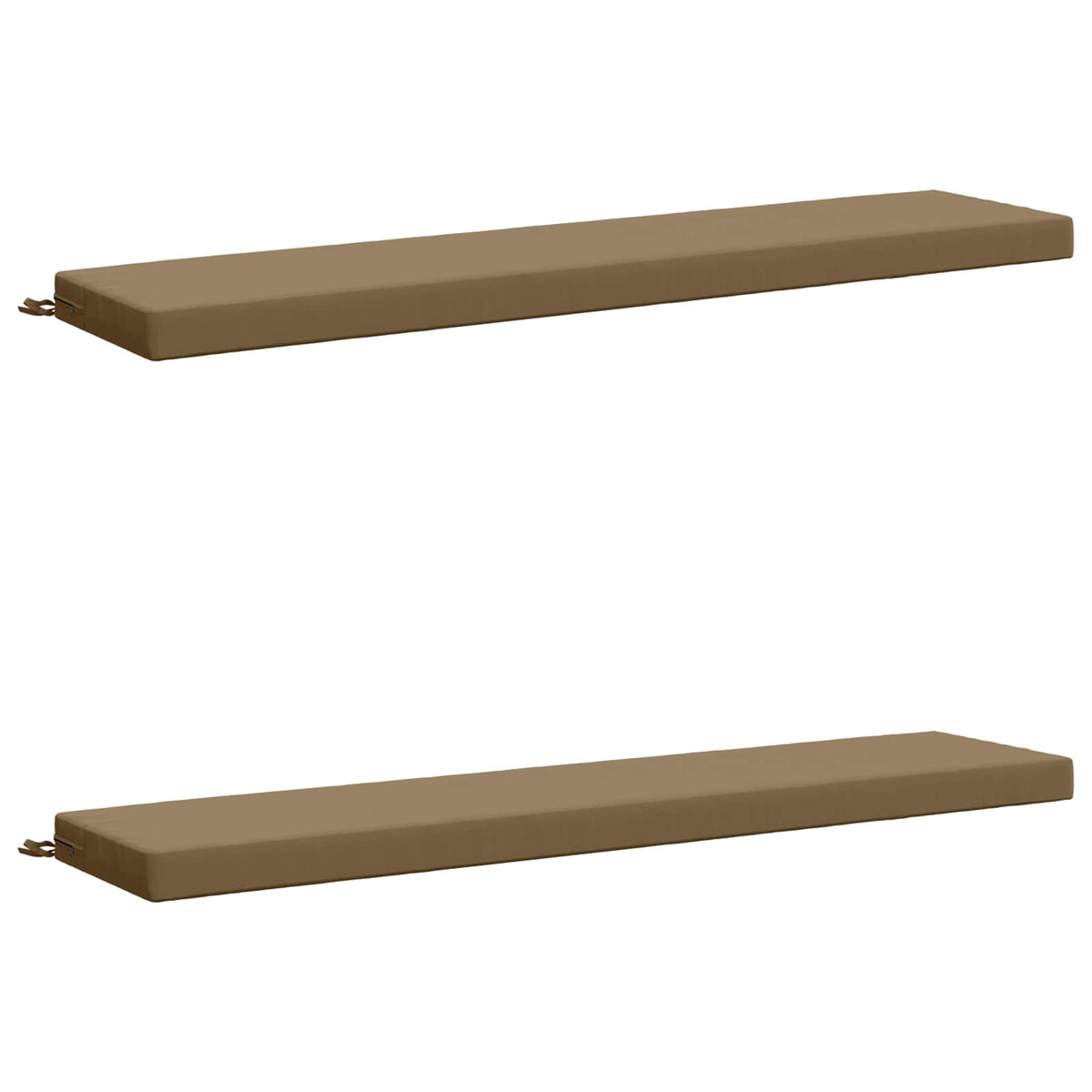 2-Piece Bench Cushions SOEST 2 pcs 100% Polyester Taupe