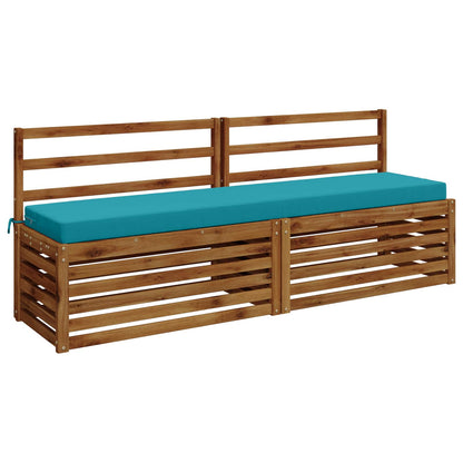 2-Piece Bench Cushions SOEST 2 pcs 100% Polyester Turquoise